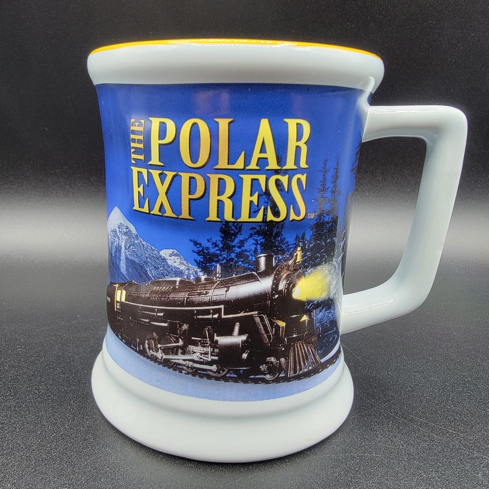 The Polar Express All Aboard Believe 3D Raised Coffee Mug Cup Warner Bros